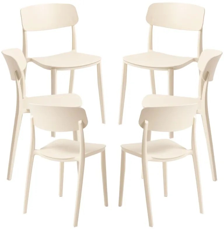 Pack 6 Cadeiras Bri - Beige