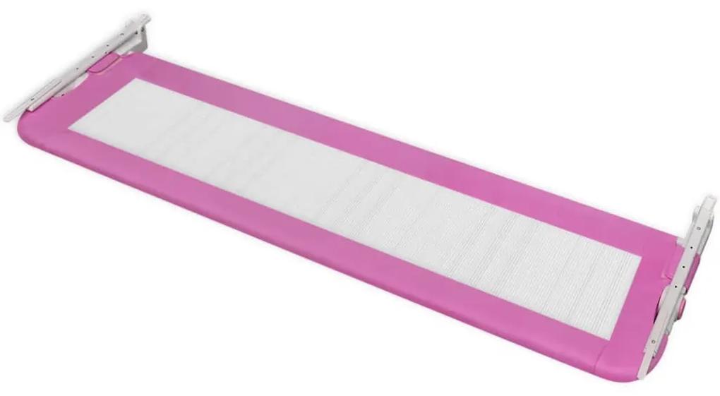 Toddler Barra de segurança para cama 150 x 42 cm rosa