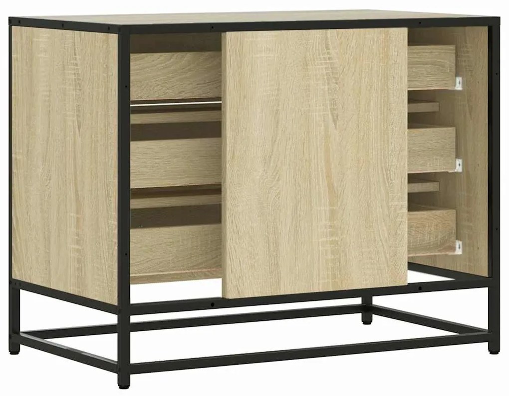 Cómoda com 3 Gavetas - 70x41x56 cm - madeira processada - carvalho son