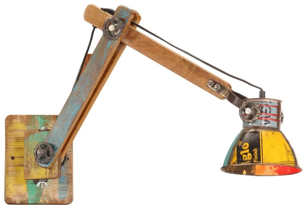 Candeeiro de parede redondo estilo industrial E27 multicor