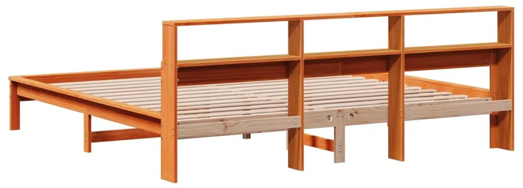 Cama sem colchão 180x200 cm pinho maciço castanho-mel