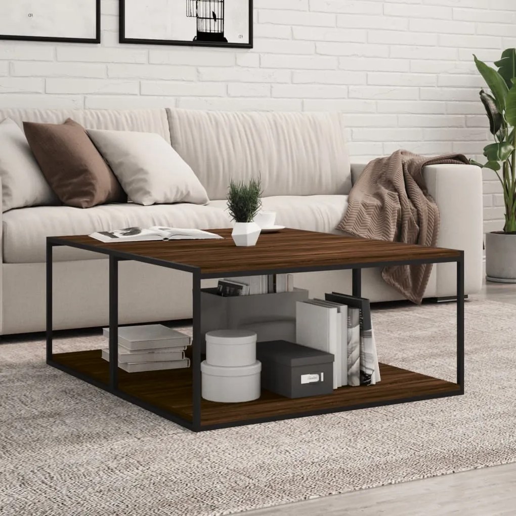 vidaXL Prateleiras parede 4 pcs derivados de madeira carvalho castanho