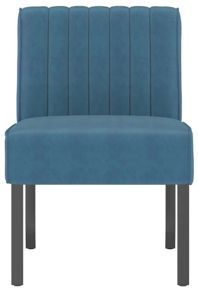 Cadeirão veludo azul