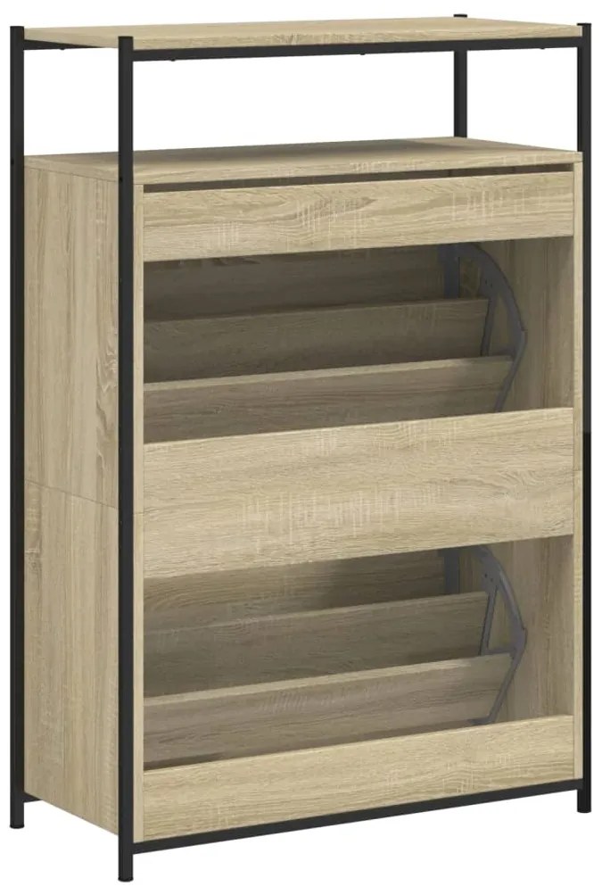 Sapateira 75x34x112 cm derivados de madeira cor carvalho sonoma