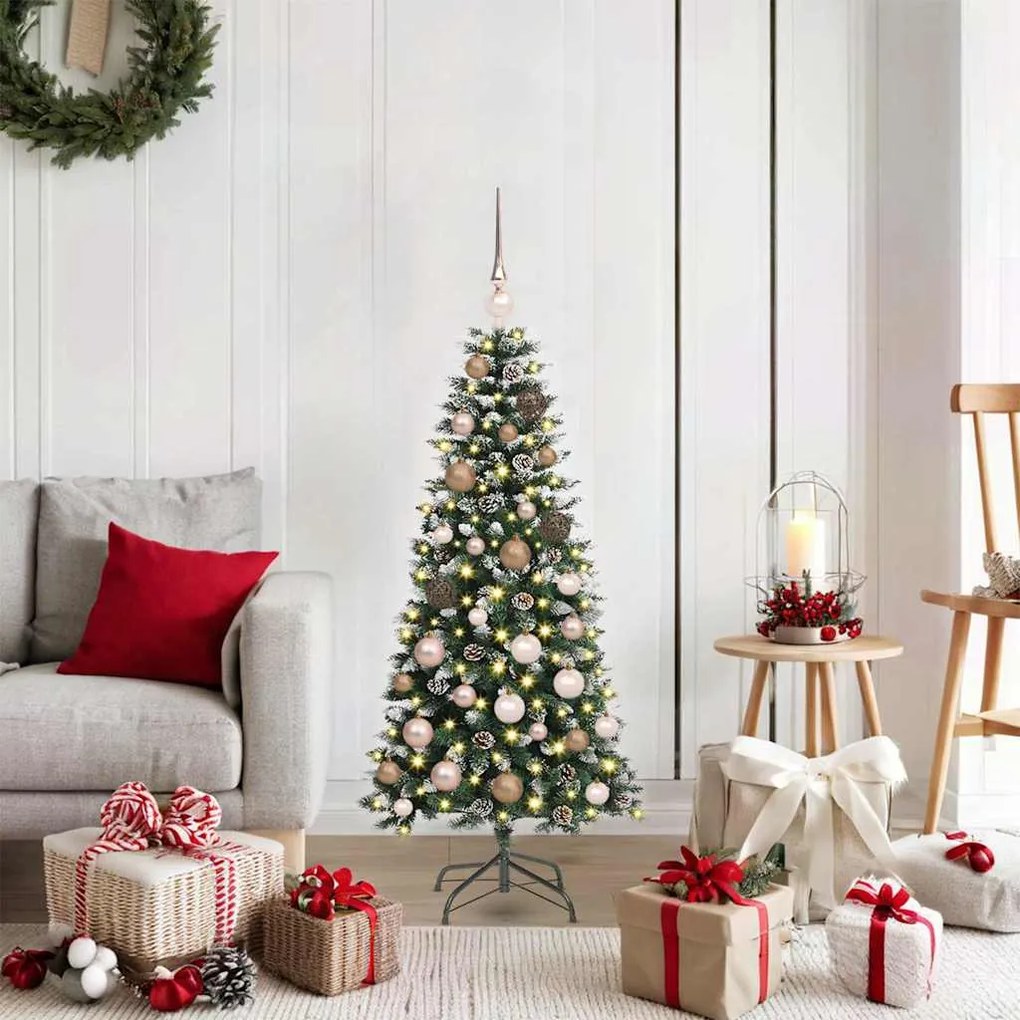 vidaXL Árvore de Natal Artificial Verde 120 cm PVC, Plástico e Aço