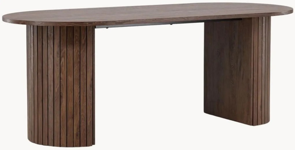 Mesa de jantar oval com efeito de madeira Härön, 200 x 90 cm