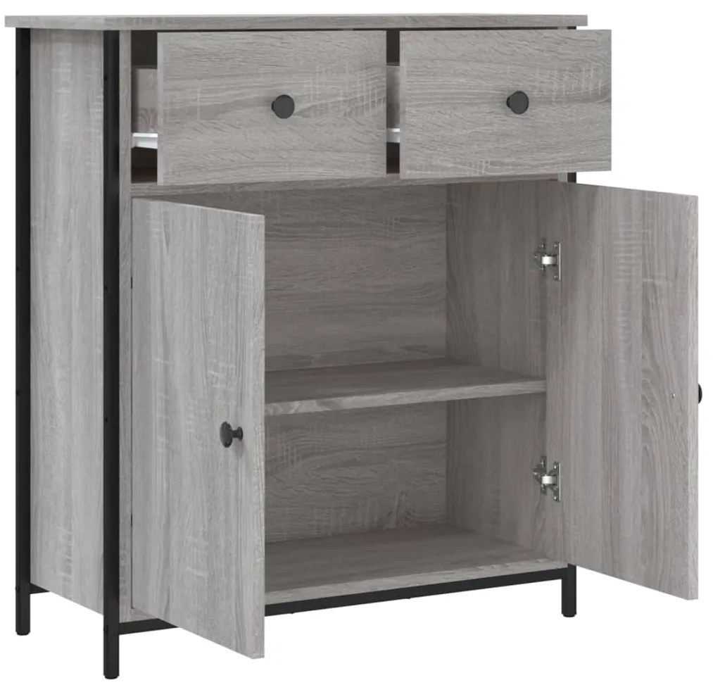 Aparador 70x30x80 cm derivados de madeira cinzento sonoma