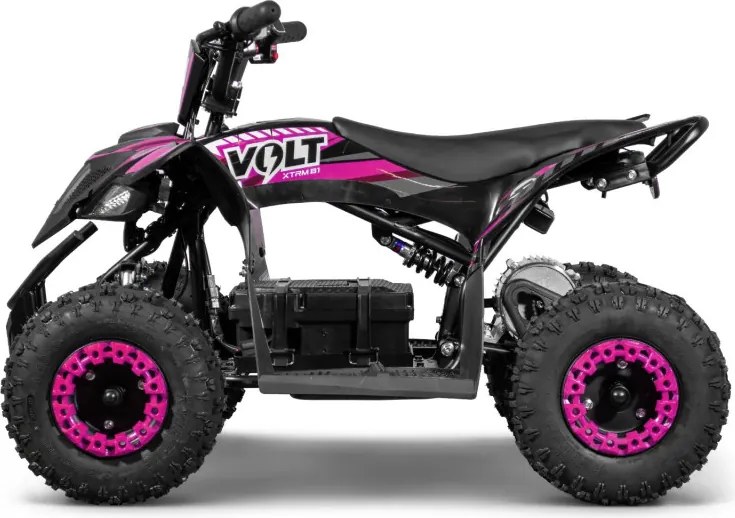 Mini moto 4 elétrica infantil - VOLT 1000 W 36 V, com 3 velocidades reguláveis, c/ marcha atrás Rosa
