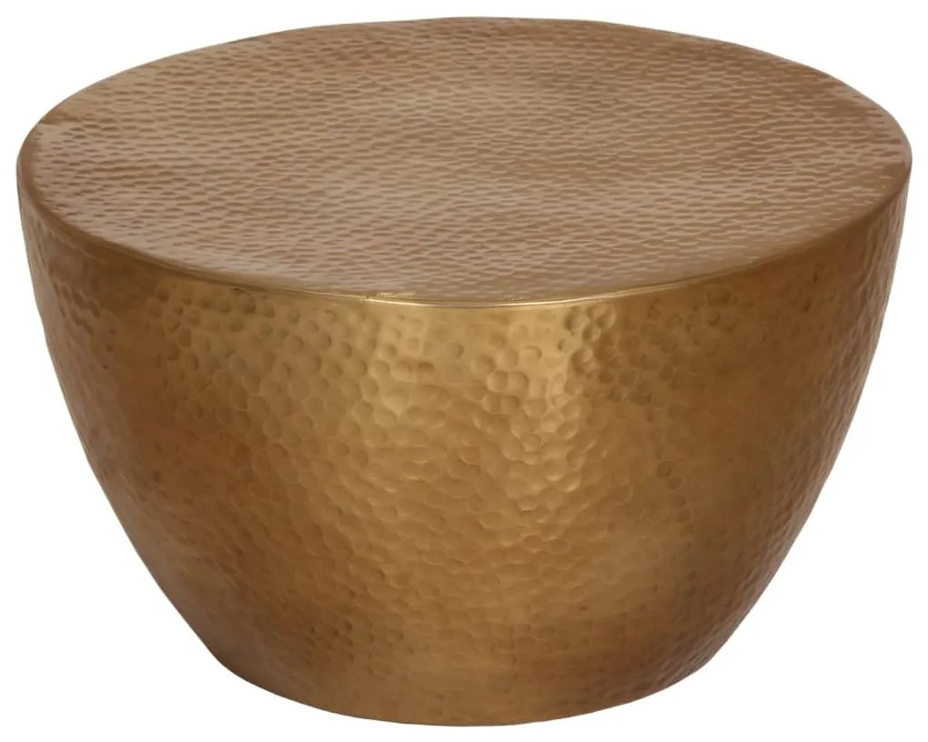 vidaXL Mesa de centro em alumínio martelado Ø 50x30 cm bronze