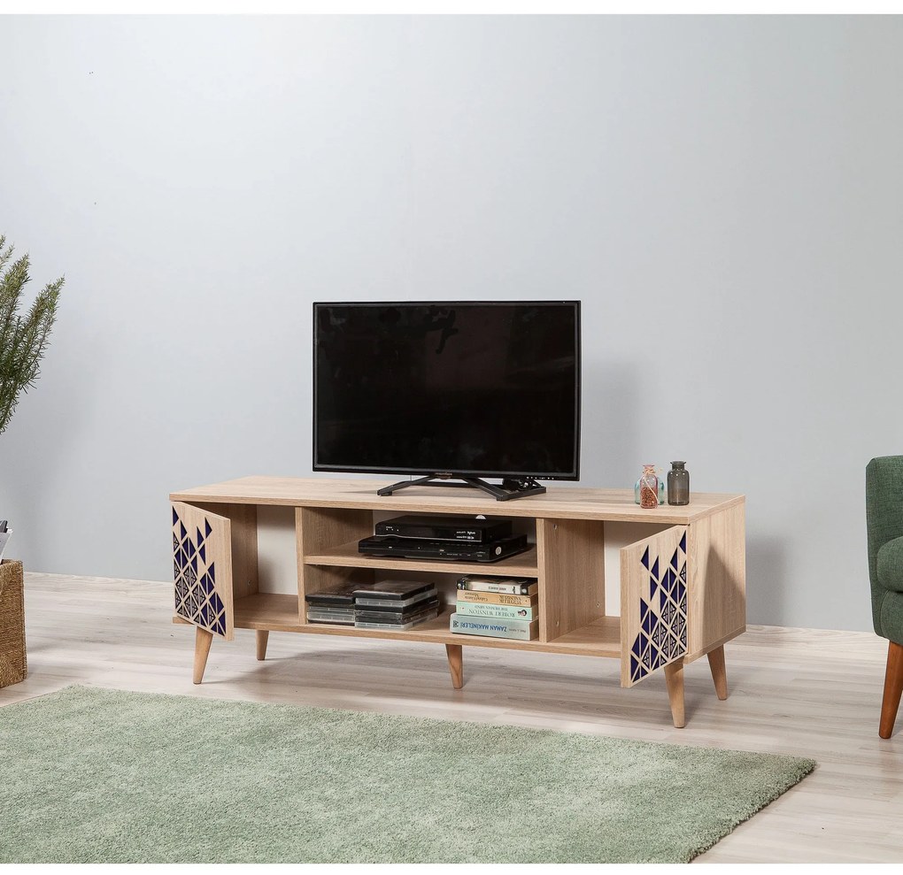 Móvel TV Truva – Carvalho Sonoma – 140 cm x 50 cm x 40 cm