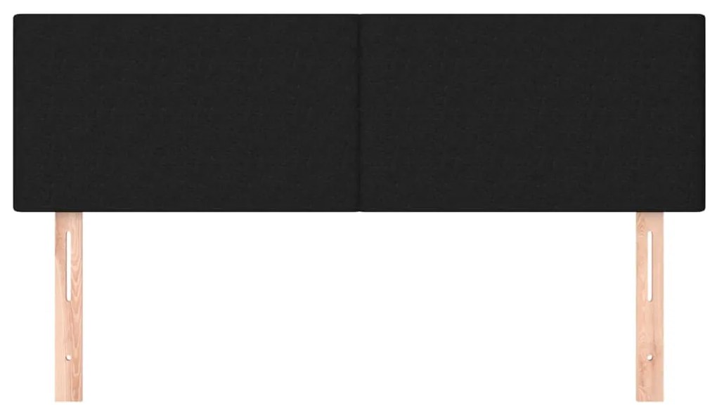 Cabeceira de cama 2 pcs tecido 72x5x78/88 cm preto