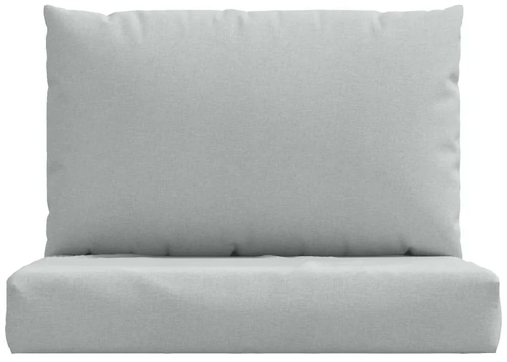 Almofadões de paletes 2 pcs mesclado tecido cinza-claro