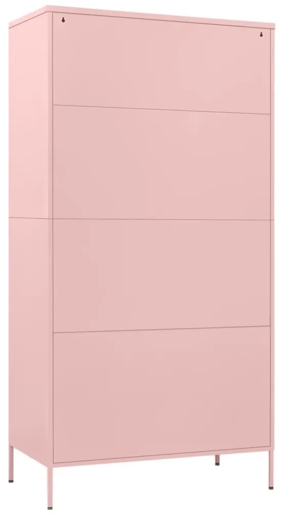 Roupeiro 90x50x180 cm aço rosa