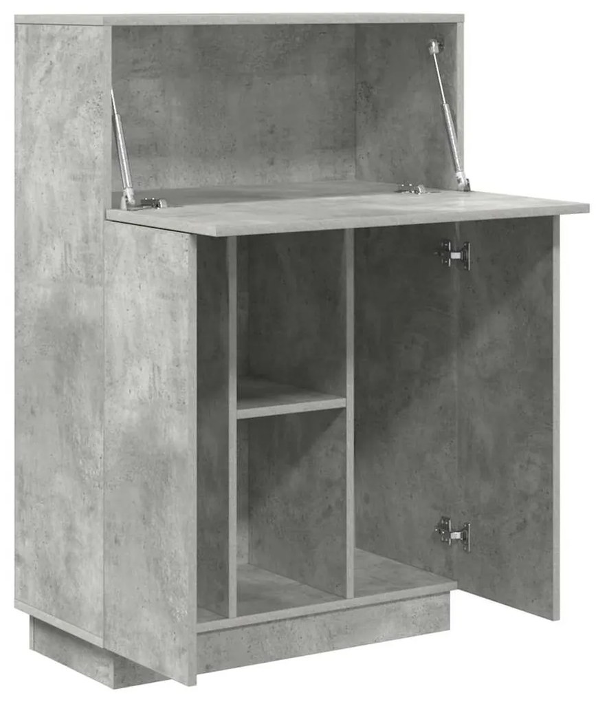 Mesa Cinza Concreto Cinza concreto Madeira engenheirada Padrão