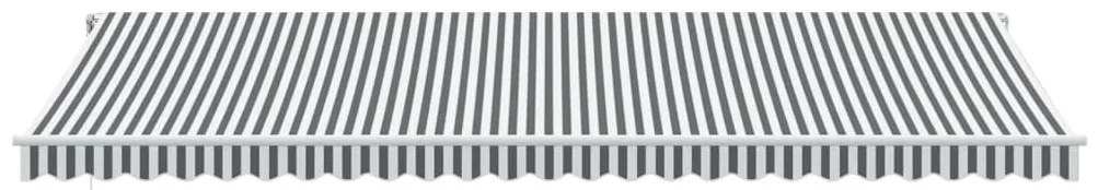 Toldo retrátil automático com LED 600x350 cm antracite/branco