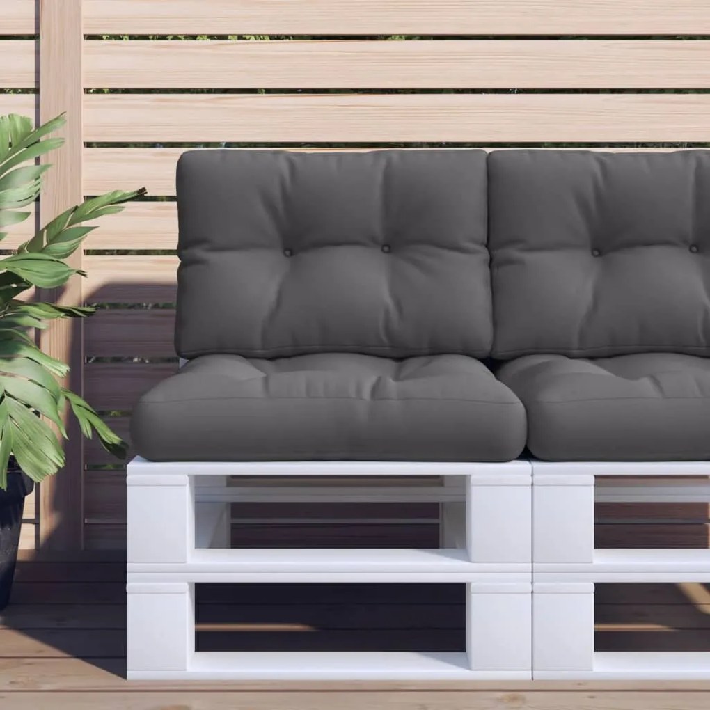 vidaXL Almofadão paletes 60x40x12 cm tecido antracite