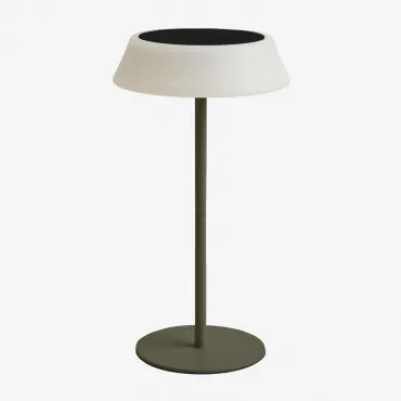 Lâmpada De Mesa Solar Led Sem Fios Para Exterior Em Polietileno E Ferro Ulenia Verde Azeitona Intenso - Sklum