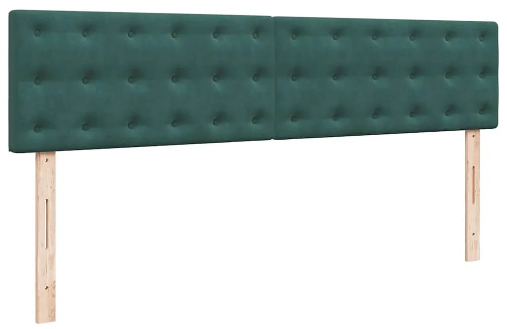 Estrutura de cama otomana com colchão verde escuro veludo