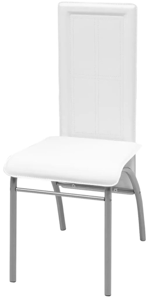 Conjunto de Jantar Dinner com 6 Cadeiras e 1 Mesa - Branco - Design Mo