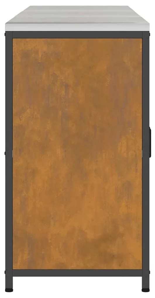 Conjunto de Armazenamento de Cozinha 3 pcs Ferro Enferrujado