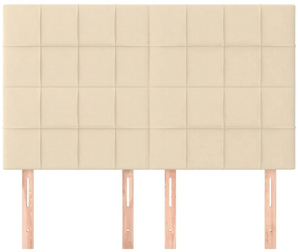 Cabeceira de cama 4 pcs tecido 72x5x78/88 cm creme