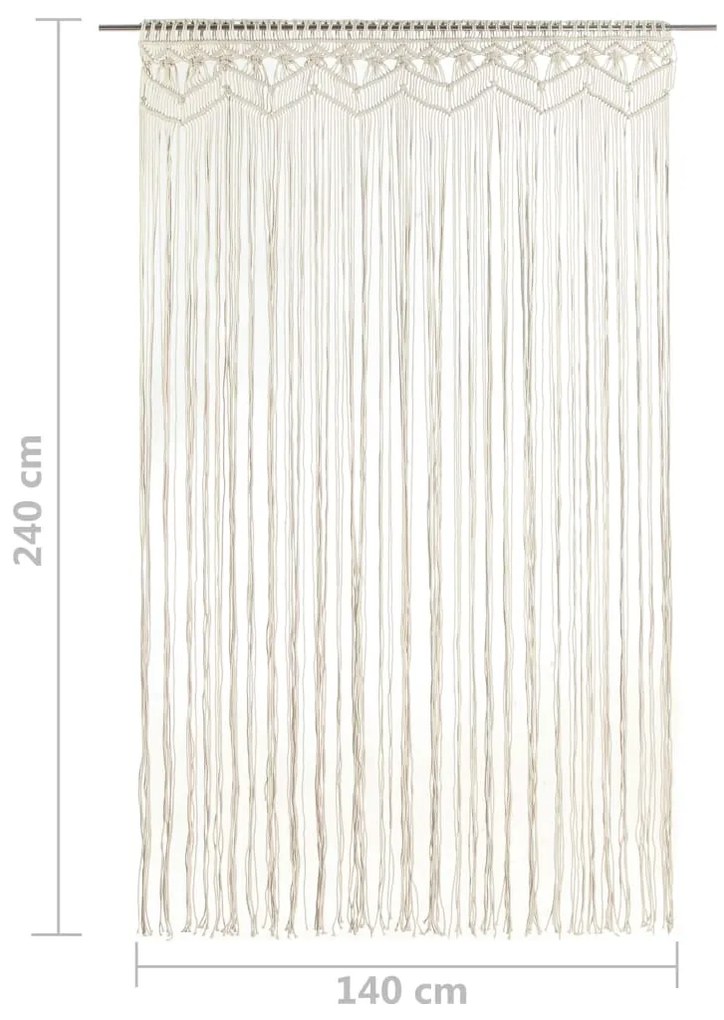 Cortina em macramé 140x240 cm algodão