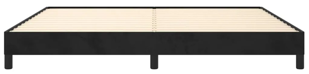 Estrutura de cama sem colchão 200x200 cm veludo preto