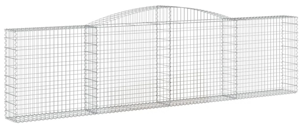 Cestos gabião arqueados 6pcs 400x30x100/120cm ferro galvanizado