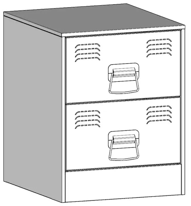 Mesa de cabeceira 34,5x39x44 cm aço antracite