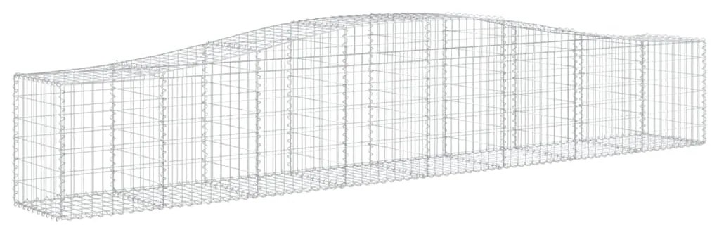 Cestos gabião arqueados 9 pcs 400x50x60/80 cm ferro galvanizado