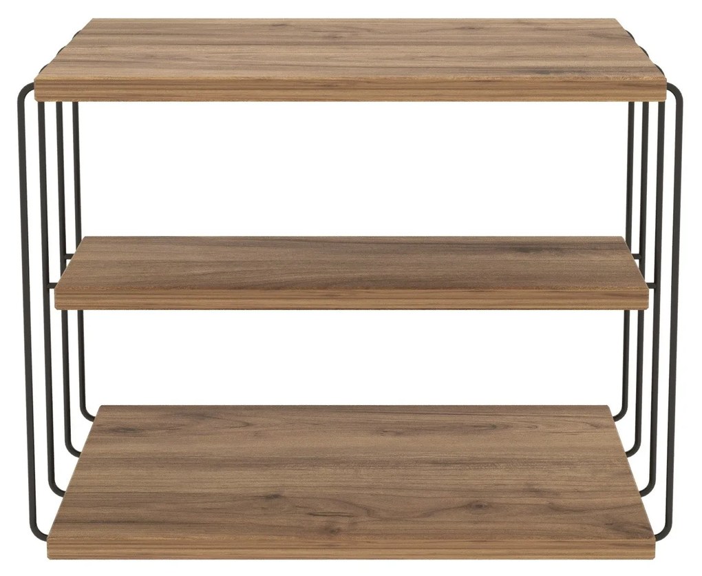 Mesa de Apoio Lifon – Pinho Atlântico e Preto – 50x33x40 cm