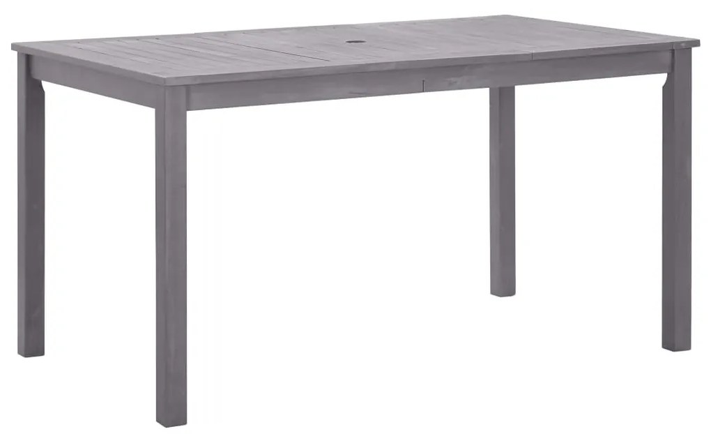 vidaXL Mesa de jardim 140x80x74 cm acácia maciça cinzento lavado