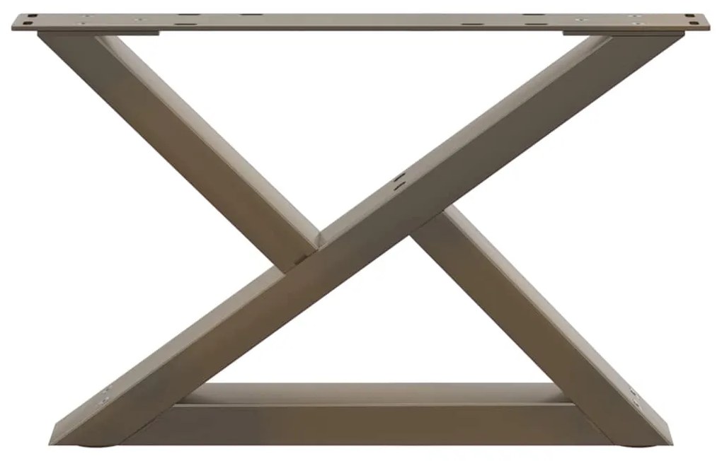 Pés para mesa de centro 2 peças aço natural 50x(30-31,3) cm aço