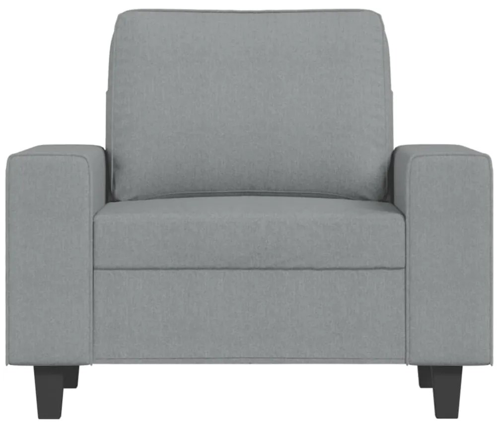 Poltrona tecido 60 cm cinzento-claro