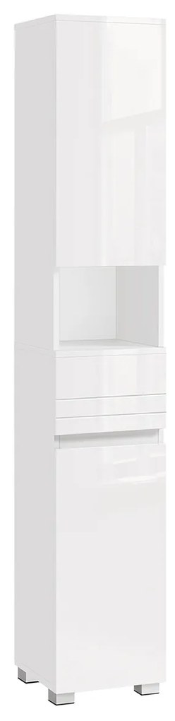Armário de casa de banho estreito 30 x 30 x 170 cm Branco