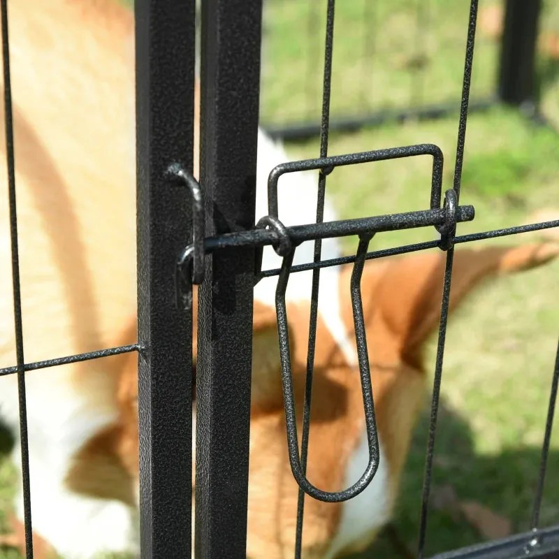 Parque para animais de estimação com 8 Varas Dobrável com Porta e Dupl