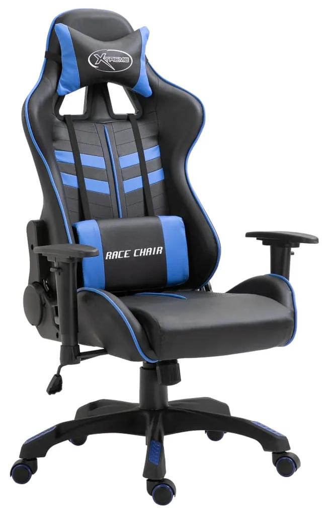 Cadeira de gaming couro artificial azul