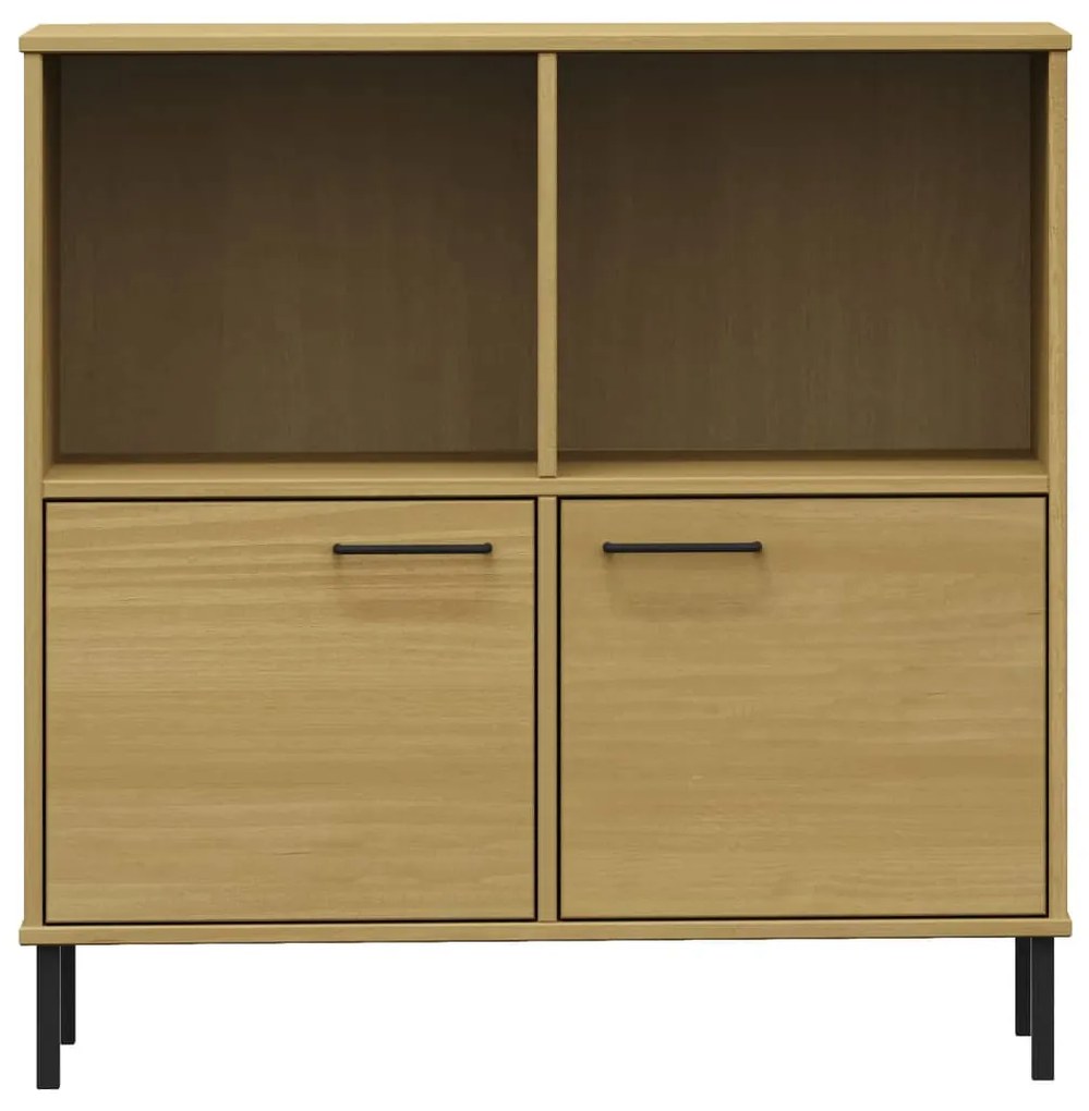 Estante c/ pernas metal 90x35x90,5 cm madeira OSLO castanho