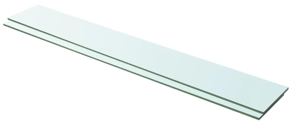 vidaXL Prateleiras 2 pcs 100x15 cm vidro transparente