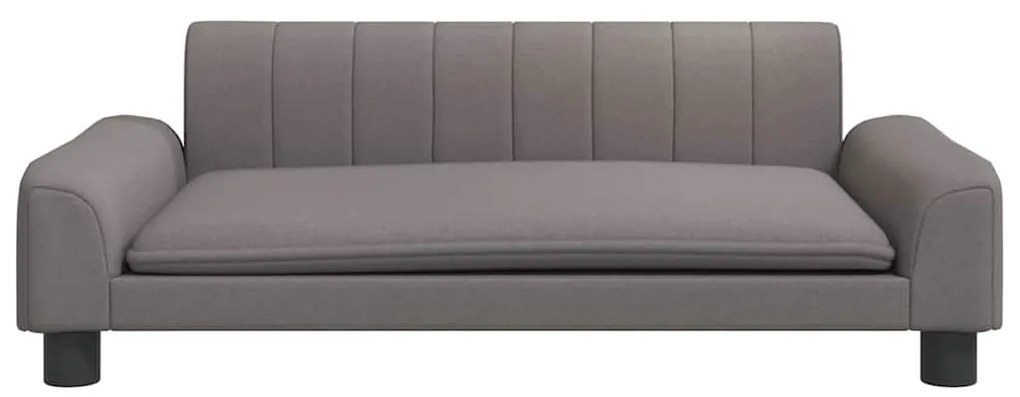 Sofá infantil 90x53x30 cm tecido cinzento-acastanhado