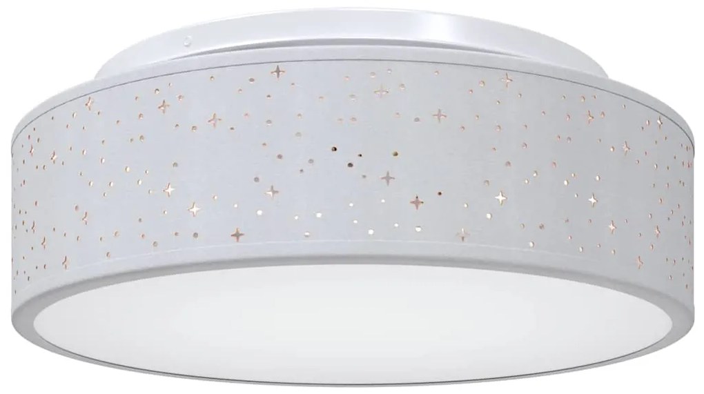 Luzes de Teto com Abajur Estelar Cinza Ø 38 cm Tecido E27