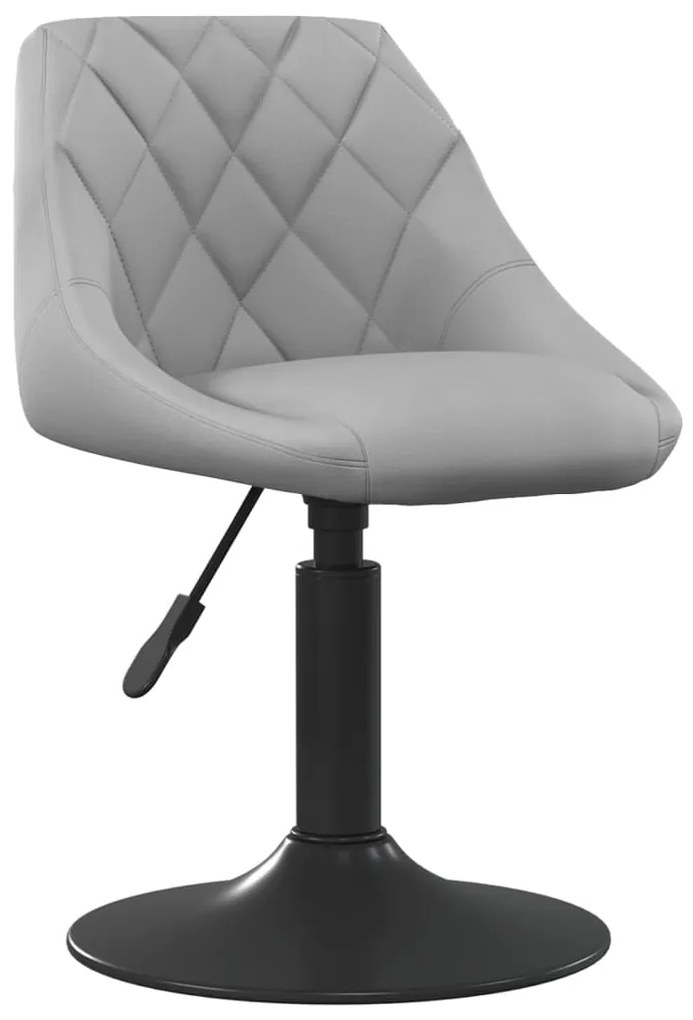 Cadeiras de jantar giratórias 4 pcs veludo cinzento-claro