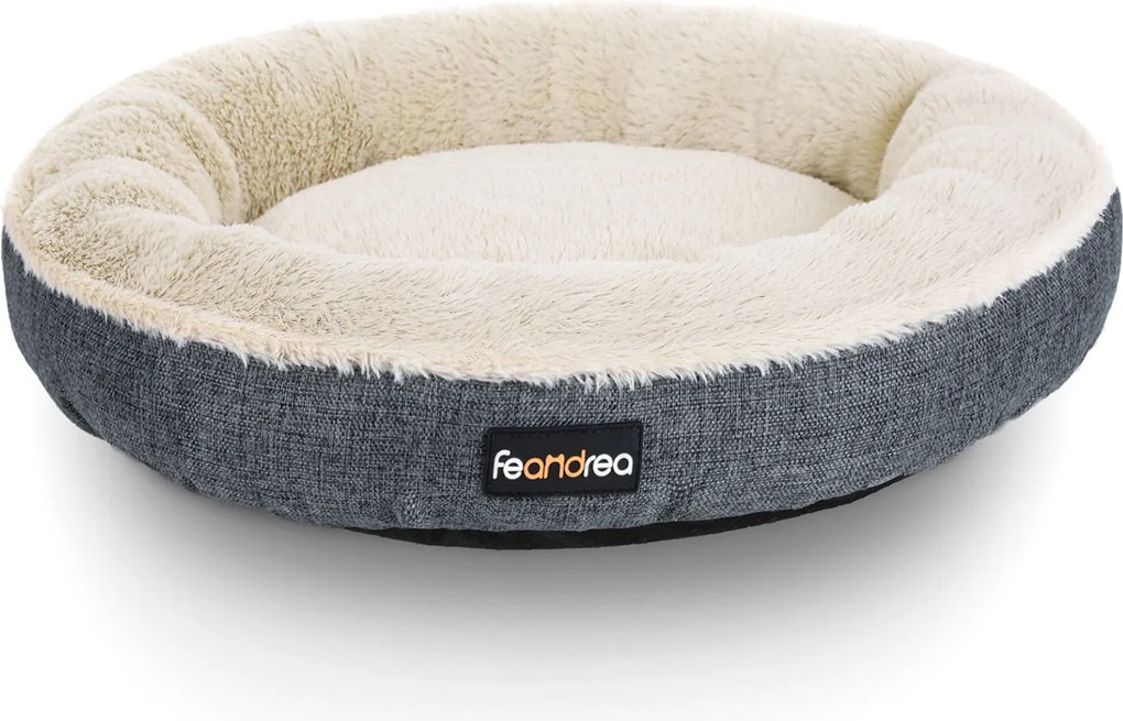 Cama para cães em forma de donut, Ø 55 cm cinzento escuro