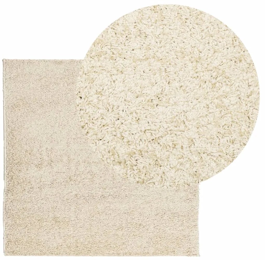 Tapete shaggy de pelo alto PAMPLONA 120x120 cm dourado