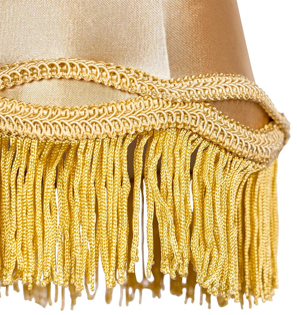Abajur em tecido dourado 12 cm - Granny Retro