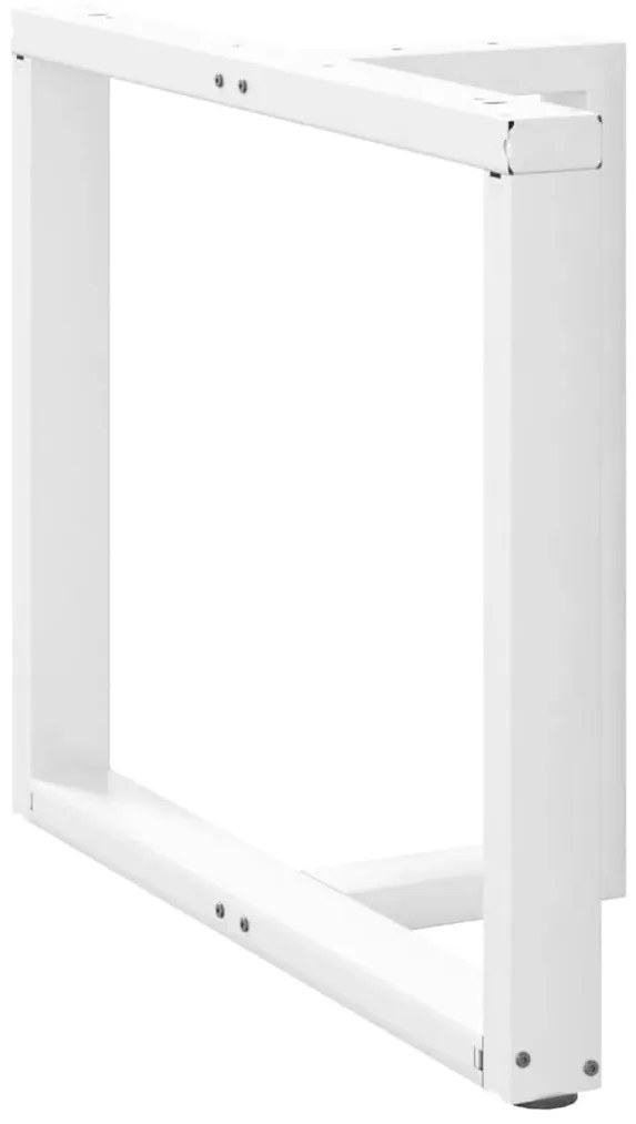 Pés para mesa de jantar em forma de T, 2 peças, branco, 100x35x(72-73)