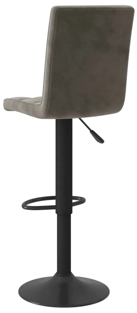 Bancos de bar 2 pcs veludo cinzento-escuro