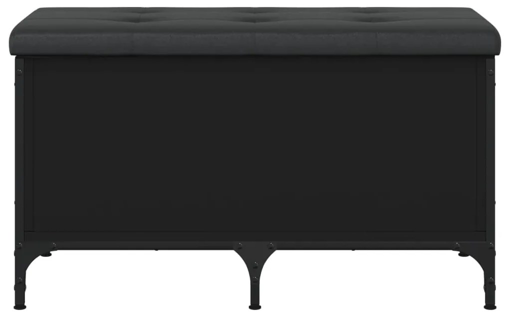 Banco de arrumação 82x42x45 cm derivados de madeira preto