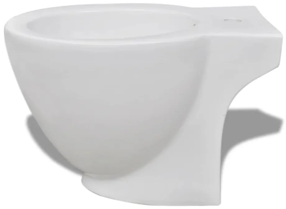 Conjunto com sanita e bidé cerâmica branca