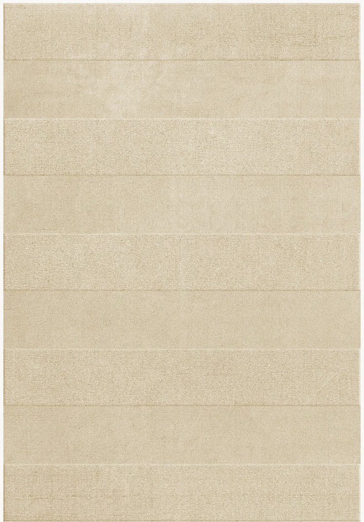 Tapete de lã artesanal de pelo curto Sicilian Stripe